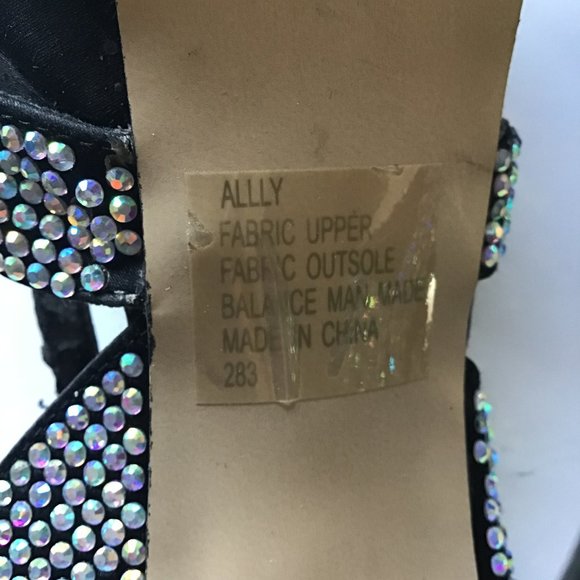 Steve Madden black/rhinestone stilettos size 6M - Picture 3 of 5